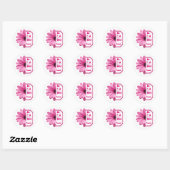 Wees een sticker met wilde bloem roze esthetiek (Vel)