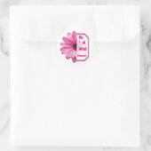 Wees een sticker met wilde bloem roze esthetiek (Tas)