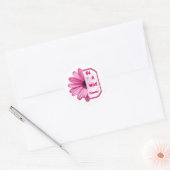 Wees een sticker met wilde bloem roze esthetiek (Envelop)