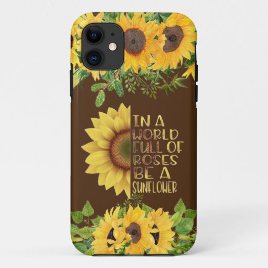 Wees een Sunflower Quote Case-Mate iPhone Case (Achterkant)