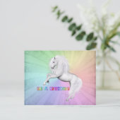 Wees een unicorn briefkaart (Staand voorkant)