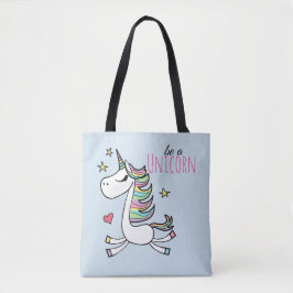 Wees een unicorn-Canvas tas
