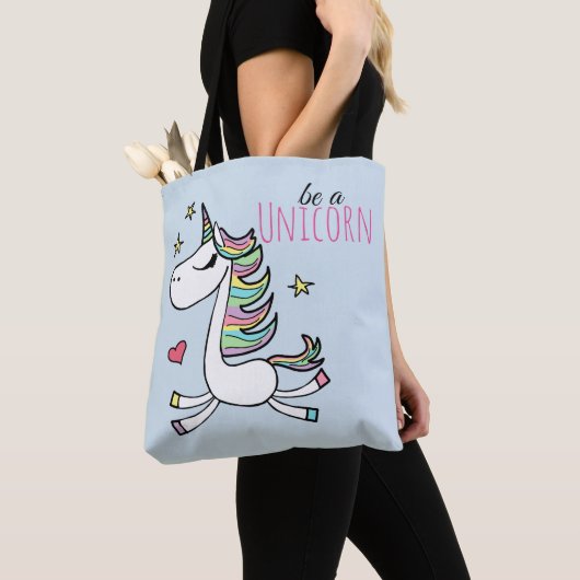 Wees een unicorn-Canvas tas (Dichtbij)