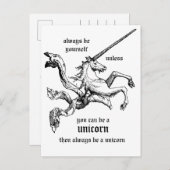 Wees een unicorn CC0219-Briefkaart Briefkaart (Voorkant / Achterkant)