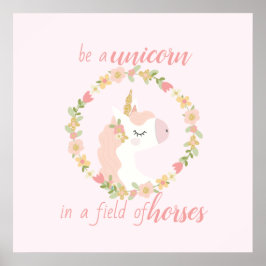 Wees een Unicorn in een Poster voor paarden