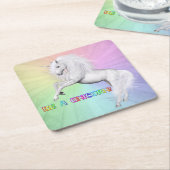 Wees een unicorn kartonnen onderzetters (Schuin)