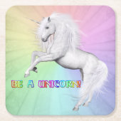 Wees een unicorn kartonnen onderzetters (Voorkant)