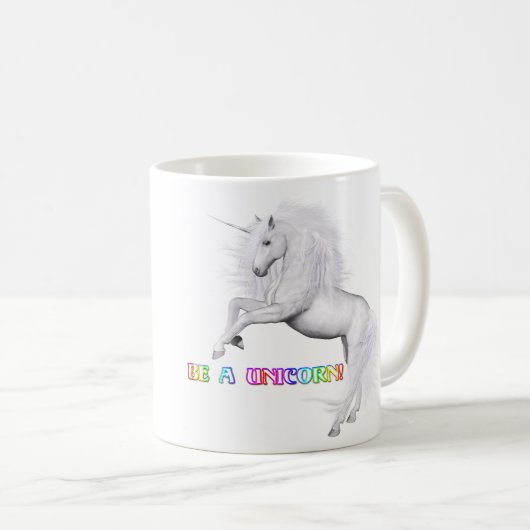 Wees een unicorn koffiemok (Voorkant rechts)