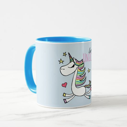 Wees een UNICORN-Mok Mok (Voorkant links)