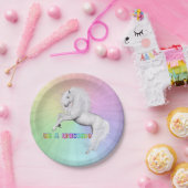 Wees een unicorn papieren bordje (Feest)