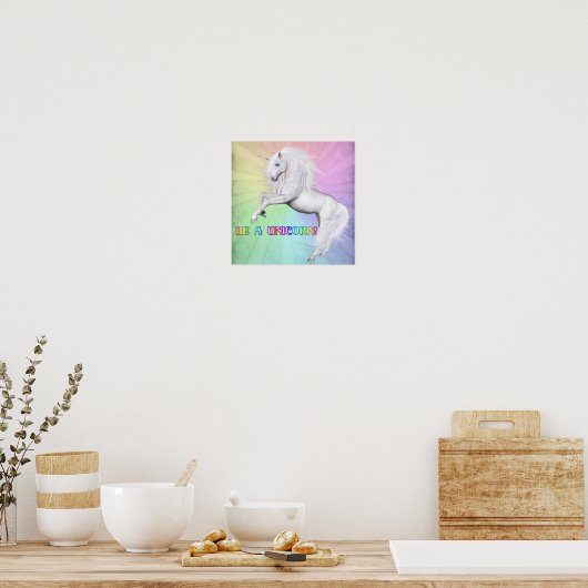Wees een unicorn poster (Keuken)