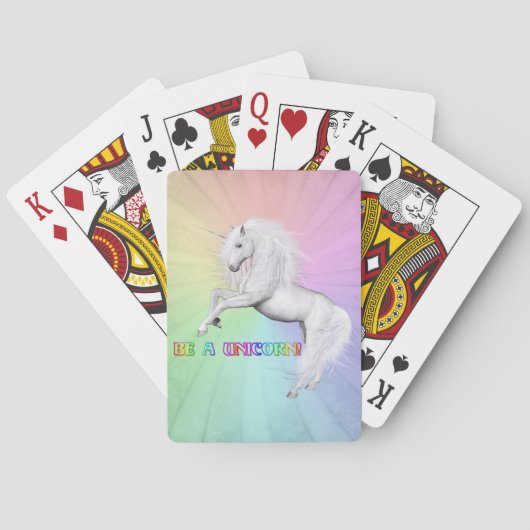 Wees een unicorn speelkaarten (Achterkant)