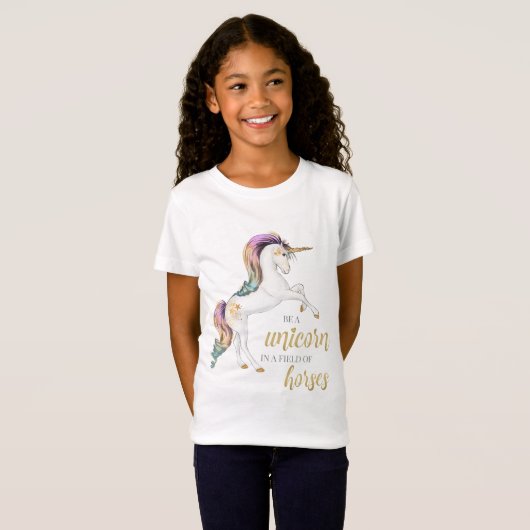 Wees een Unicorn TShirt (Voorkant volledig)