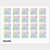 Wees een unicorn vierkante sticker (Vel)