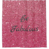 Wees een verbluffend Roos roze glittergordijn Douchegordijn (Voorkant)