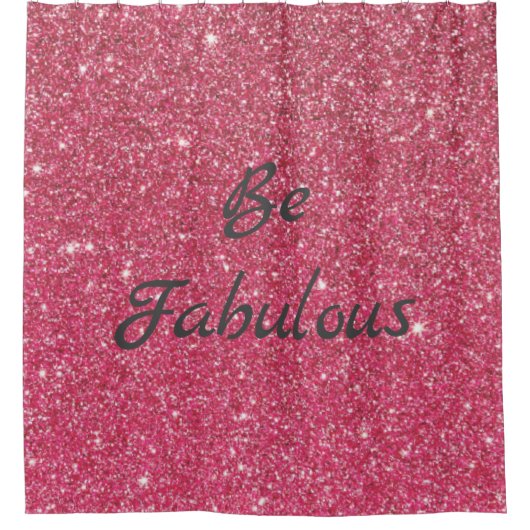 Wees een verbluffend Roos roze glittergordijn Douchegordijn (Voorkant)