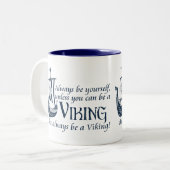 Wees een Viking! Tweekleurige Koffiemok (Voorkant links)