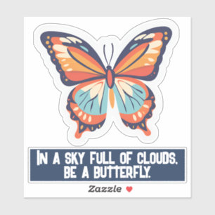 Wees een vlinder Sticker