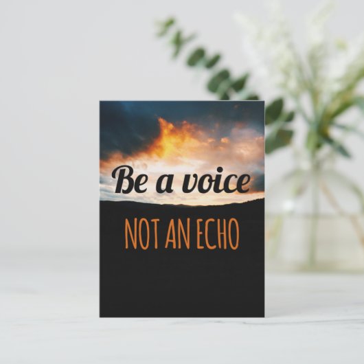 Wees een voice quote briefkaart (Staand voorkant)