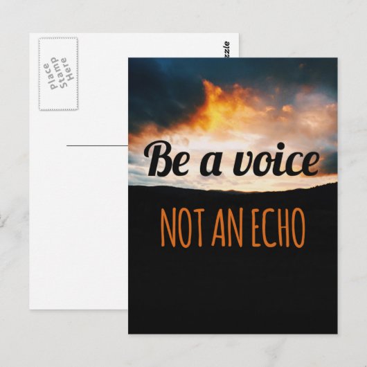 Wees een voice quote briefkaart (Voorkant / Achterkant)