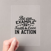 Wees een voorbeeld van geloof en liefde in actie acryl uitnodigingen (Insitu (Draagbaar))