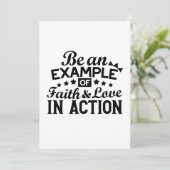 Wees een voorbeeld van geloof en liefde in actie feestdagenkaart (Staand voorkant)