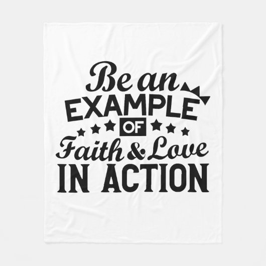Wees een voorbeeld van geloof en liefde in actie fleece deken (Voorkant)