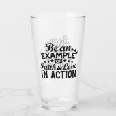 Wees een voorbeeld van geloof en liefde in actie glas (Achterkant)