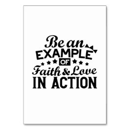 Wees een voorbeeld van geloof en liefde in actie kaart