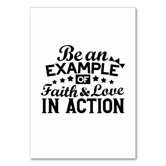 Wees een voorbeeld van geloof en liefde in actie kaart (Voorkant)