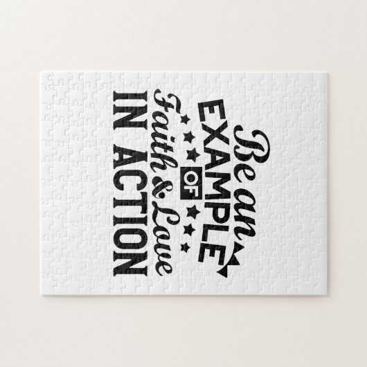 Wees een voorbeeld van geloof en liefde in actie legpuzzel (Horizontaal)