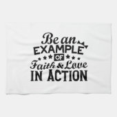 Wees een voorbeeld van geloof en liefde in actie theedoek (Horizontaal)