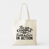 Wees een voorbeeld van geloof en liefde in actie tote bag (Achterkant)