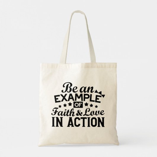 Wees een voorbeeld van geloof en liefde in actie tote bag (Achterkant)