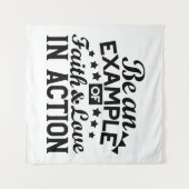 Wees een voorbeeld van geloof en liefde in actie wandkleed (Voorkant (horizontaal))