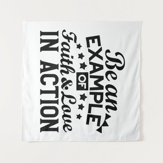 Wees een voorbeeld van geloof en liefde in actie wandkleed (Voorkant (horizontaal))