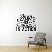 Wees een voorbeeld van geloof en liefde in actie wandkleed (In situ)