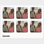 Wees een vriend die op een vierkant tikt vierkante sticker (Vel)