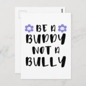 Wees een vriend Geen pestkop Briefkaart (Voorkant / Achterkant)