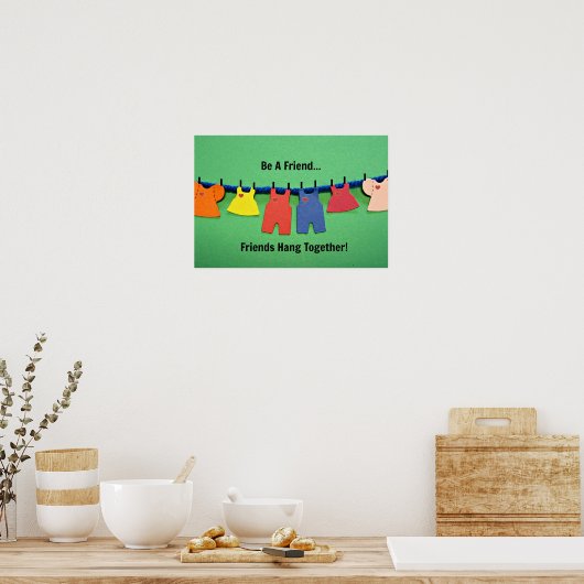 Wees een vriend! poster (Keuken)