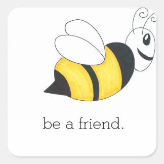 wees een vriend sticker BEE