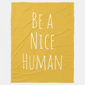 Wees een vriendelijk Gezegde met minimale menselij Fleece Deken (Voorkant)