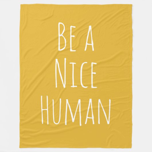 Wees een vriendelijk Gezegde met minimale menselij Fleece Deken (Voorkant)