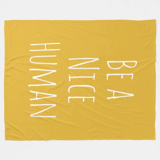 Wees een vriendelijk Gezegde met minimale menselij Fleece Deken (Voorkant (Horizontaal))