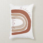 Wees een vriendelijk kind Monogram Nursery regenbo Accent Kussen (Voorkant(Verticaal))