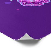 Wees een vriendelijk menselijk citaat Paarse inspi Poster (Hoek)