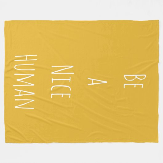 Wees een vriendelijk minimalistisch Gezegde voor m Fleece Deken (Voorkant (Horizontaal))