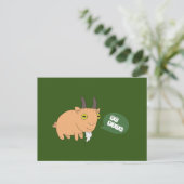 Wees een vriendelijke geit briefkaart (Staand voorkant)