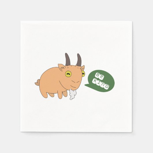 Wees een vriendelijke geit servet (Voorkant)