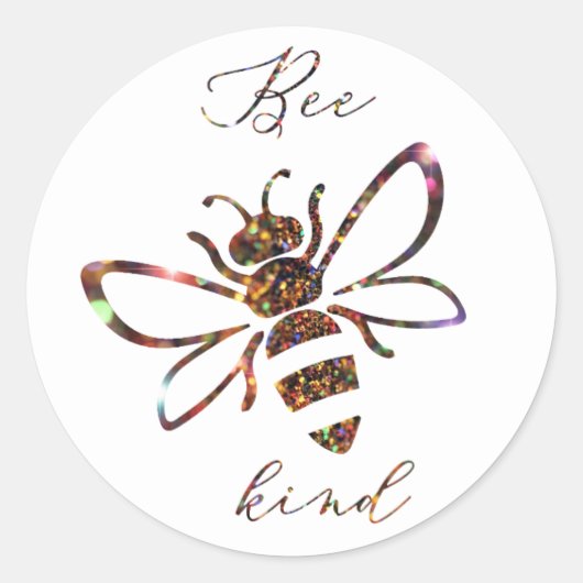Wees een vriendelijke Klassieke Sticker (Voorkant)